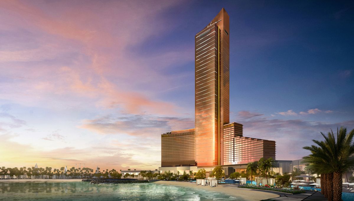 Wynn Al Marjan Island tower under construction